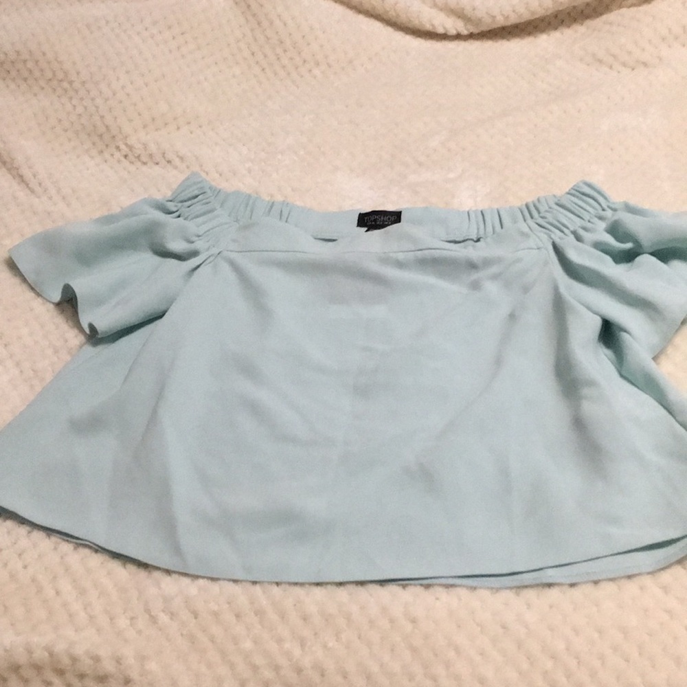 Baby blue off the shoulder top